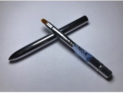 Кисть металл складная для геля овал #4