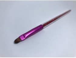 Кисть для геля с фианитами розовая