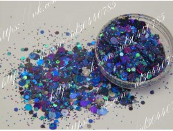 Конфетти 1гр (микс синий)