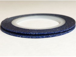 Лента блеск синяя,1мм