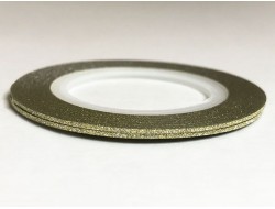 Лента блеск светлое золото,1мм
