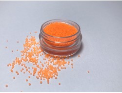 Бульонки стекло неон оранжевые, 5 гр.