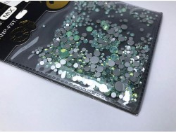 Стразы микс опал зеленые, 1440 шт.