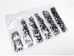 Стразы чёрные стекло  6в1 Стразы чёрные стекло  6в1