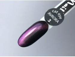 Гель лак кошачий глаз Аврора № 3, 6 мл